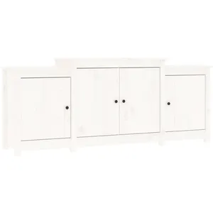 vidaXL Buffet Blanc 164x37x68 cm Bois massif de pin