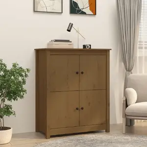 vidaXL Buffet Marron miel 83x41,5x100 cm Bois massif de pin pas cher