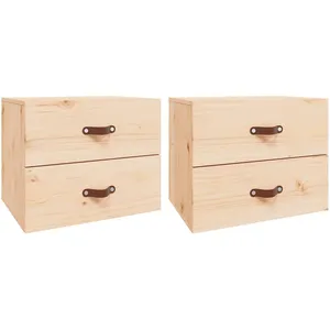 vidaXL Tables de chevet murales 2 pcs 50x36x40 cm pas cher
