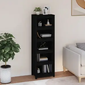 Comparateur de prix : vidaXL Bibliothèque Noir 50x35x154 cm Bois de pin massif