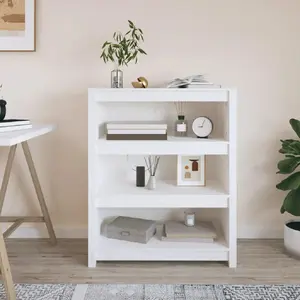 Comparateur de prix : vidaXL Bibliothèque Blanc 80x35x97 cm Bois de pin massif