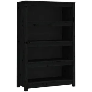Comparateur de prix : vidaXL Bibliothèque Noir 80x35x126 cm Bois de pin massif