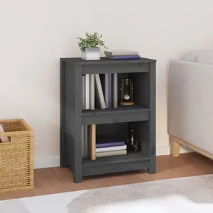 Comparateur de prix : vidaXL Bibliothèque Gris 50x35x68 cm Bois de pin massif
