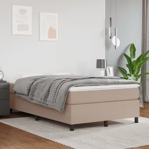 vidaXL Sommier à lattes de lit avec matelas Cappuccino 120x200 cm pas cher