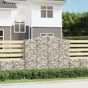 Comparateur de prix : vidaXL Paniers à gabions arqués 15 pcs 200x50x160/180 cm Fer galvanisé