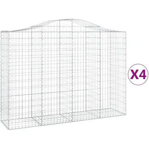 Comparateur de prix : vidaXL Paniers à gabions arqués 4 pcs 200x50x140/160 cm Fer galvanisé
