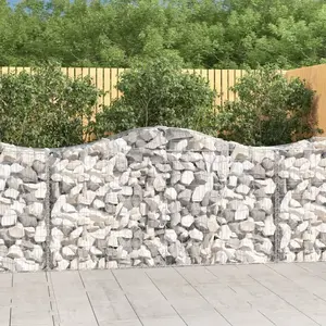Comparateur de prix : vidaXL Paniers à gabions arqués 10 pcs 200x50x100/120 cm fer galvanisé