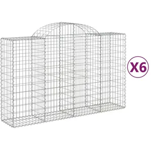 Comparateur de prix : vidaXL Paniers à gabions arqués 6 pcs 200x50x120/140 cm Fer galvanisé