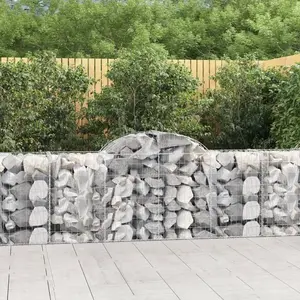 Comparateur de prix : vidaXL Paniers à gabions arqués 20 pcs 200x50x80/100 cm Fer galvanisé