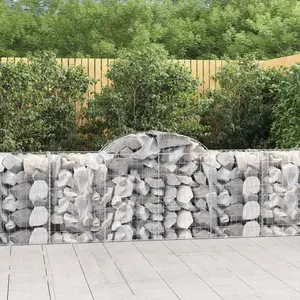 Comparateur de prix : vidaXL Paniers à gabions arqués 6 pcs 200x50x80/100 cm Fer galvanisé