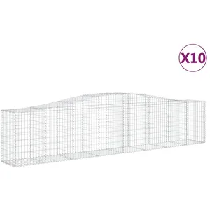 Comparateur de prix : vidaXL Paniers à gabions arqués 10 pcs 400x50x80/100 cm Fer galvanisé