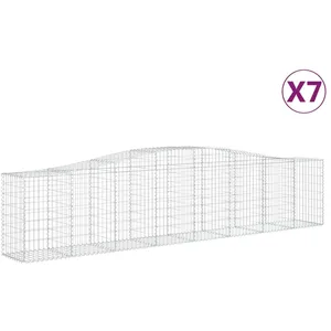 Comparateur de prix : vidaXL Paniers à gabions arqués 7 pcs 400x50x80/100 cm Fer galvanisé