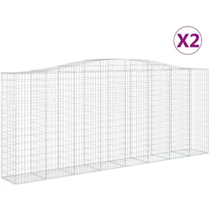 Comparateur de prix : vidaXL Paniers à gabions arqués 2 pcs 400x50x160/180 cm fer galvanisé