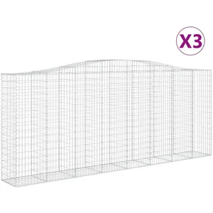 Comparateur de prix : vidaXL Paniers à gabions arqués 3 pcs 400x50x160/180 cm fer galvanisé