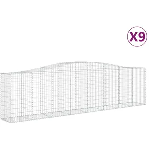 Comparateur de prix : vidaXL Paniers à gabions arqués 9 pcs 400x50x100/120 cm Fer galvanisé