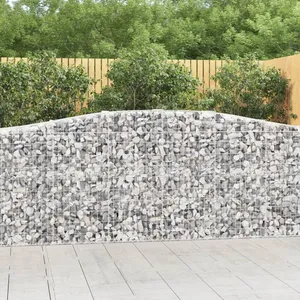 Comparateur de prix : vidaXL Paniers à gabions arqués 15 pcs 400x50x100/120 cm Fer galvanisé