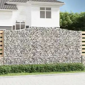 Comparateur de prix : vidaXL Paniers à gabions arqués 9 pcs 400x50x200/220 cm Fer galvanisé