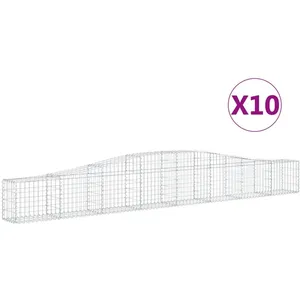 Comparateur de prix : vidaXL Paniers à gabions arqués 10 pcs 400x30x40/60 cm Fer galvanisé