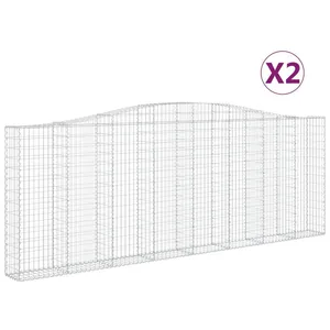 Comparateur de prix : vidaXL Paniers à gabions arqués 2 pcs 400x30x140/160 cm Fer galvanisé