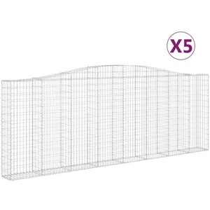 Comparateur de prix : vidaXL Paniers à gabions arqués 5 pcs 400x30x140/160 cm Fer galvanisé