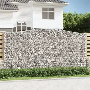 Non communiqué Paniers à gabions arqués 3 pcs 400x30x200/220 cm Fer galvanisé pas cher