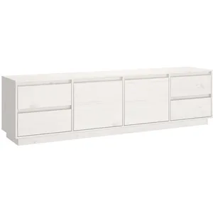 Comparateur de prix : vidaXL Meuble TV Blanc 176x37x47,5 cm Bois de pin massif