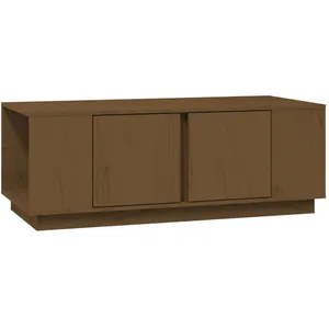 vidaXL Table basse Marron miel 110x50x40 cm Bois massif de pin pas cher