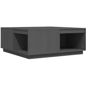 vidaXL Table basse Gris 100x101x40,5 cm Bois massif de pin pas cher