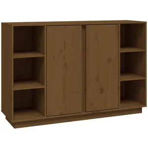 vidaXL Buffet Marron miel 120x35x80 cm Bois massif de pin pas cher