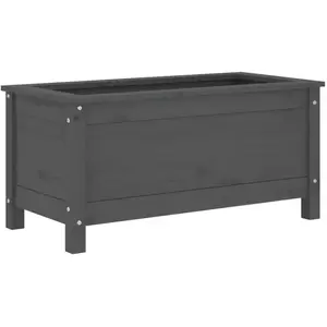vidaXL Jardinière gris 82,5x40x39 cm bois massif de pin pas cher