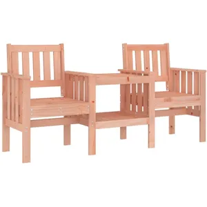 vidaXL Banc de jardin avec table 2 places bois massif de douglas pas cher