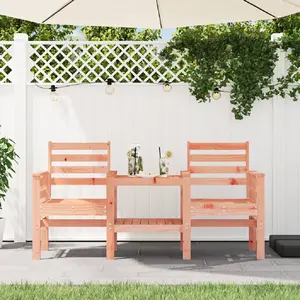 vidaXL Banc de jardin avec table 2 places bois massif de douglas pas cher