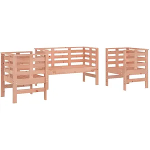vidaXL Salon de jardin 3 pcs bois massif douglas pas cher