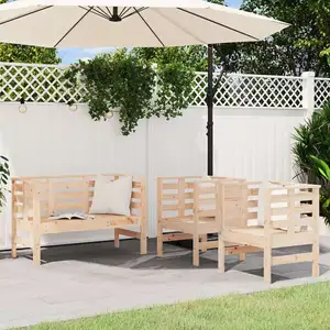 Comparateur de prix : vidaXL Salon de jardin 3 pcs bois massif de pin