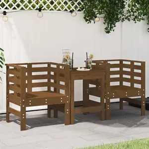 vidaXL Chaises de jardin lot de 2 marron miel 61,5x53x71 cm pin massif pas cher