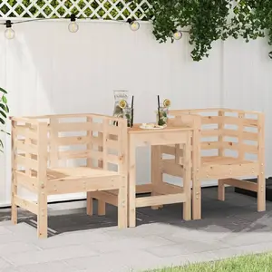 vidaXL Chaises de jardin lot de 2 61,5x53x71 cm bois de pin massif pas cher