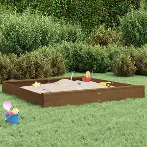 Comparateur de prix : vidaXL Bac à sable avec sièges marron miel carré bois de pin massif