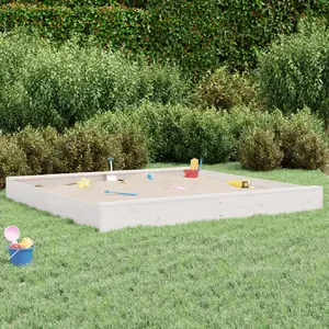 Comparateur de prix : vidaXL Bac à sable avec sièges blanc carré bois de pin massif