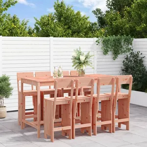 vidaXL Ensemble de bar de jardin 9 pcs bois massif douglas pas cher
