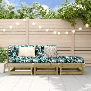 Comparateur de prix : vidaXL Salon de jardin 3 pcs bois de pin imprégné