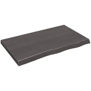 Comparateur de prix : vidaXL Étagère murale marron foncé bois chêne massif traité
