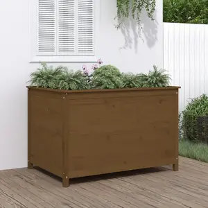 Comparateur de prix : vidaXL Lit surélevé de jardin brun miel 119,5x82,5x78 cm pin massif