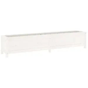 vidaXL Lit surélevé de jardin blanc 199,5x40x39 cm bois de pin massif pas cher
