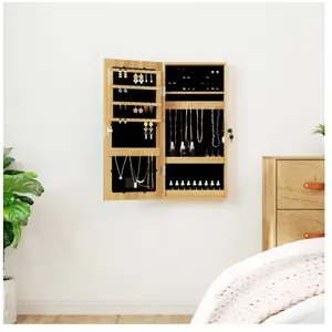 Comparateur de prix : vidaXL Armoire à bijoux avec miroir et éclairage LED mural