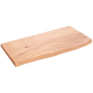 vidaXL Étagère murale marron clair 60x30x2 cm bois chêne massif traité pas cher