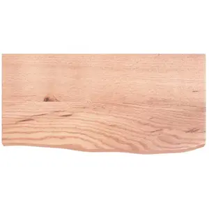 Comparateur de prix : vidaXL Étagère murale marron clair bois chêne massif traité