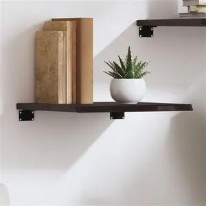 Comparateur de prix : vidaXL Étagère murale marron foncé 40x40x2 cm bois chêne massif traité