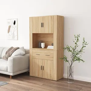 Comparateur de prix : vidaXL Buffet haut Chêne sonoma Bois d'ingénierie