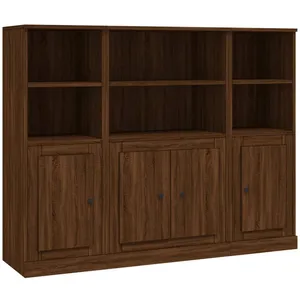 vidaXL Buffets 3 pcs chêne marron bois d'ingénierie pas cher