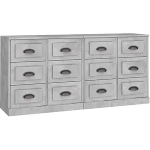 Comparateur de prix : vidaXL Buffets 2 pcs gris béton bois d'ingénierie
